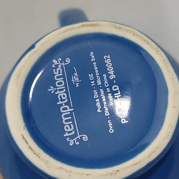 (2) Temp-Tations Polka Dot Mugs Cups - Picture 7 of 12